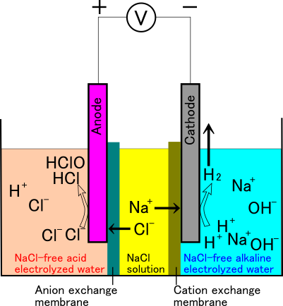 three-chamber electrolyzer