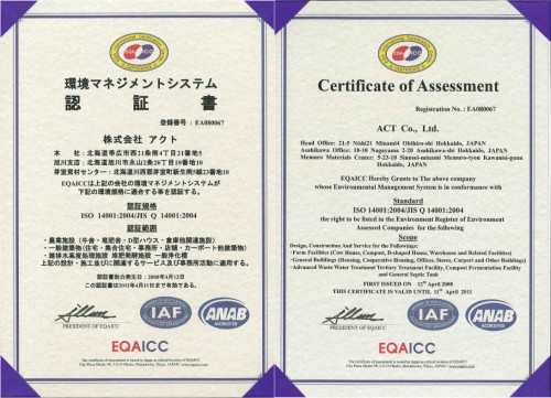 ISO 14001 Certificates